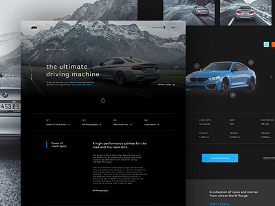 M4 Landing bmw carwebsite concept graphicdesign modern productdesign uidesign uxdesign webdesign