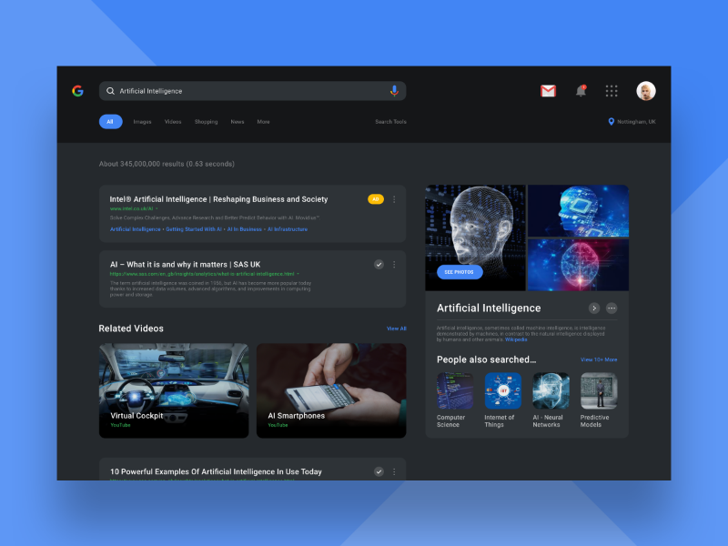 Google Dark Theme by Curtis Lee on Dribbble