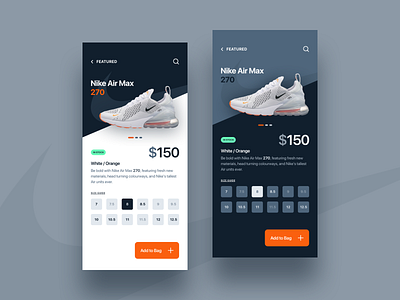 Air Max 270s airmax appdesign ecommerce nike productdesign shoedesign shoestore uidesign uxdesign webdesign