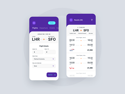 Find A Flight by Curtis Lee on Dribbble