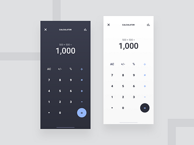 Calculator App: Light & Dark