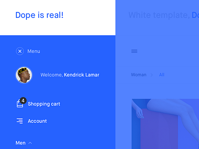 Dope is real - Menu ecommerce menu template ui ux