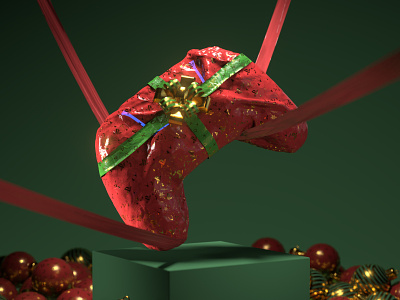 All I what for Christmas is you =) 3d christmas cinema 4d composition design gift octane play ps5 redshift station