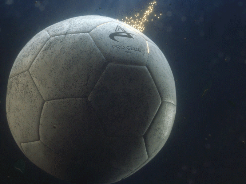 Soccer ball 3d animation ball cinema 4d fly football kick soccer