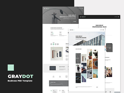 GRAYDOT – Business PSD Template business clean corporate creative landing page marketing multipurpose psd template ui ux web design website