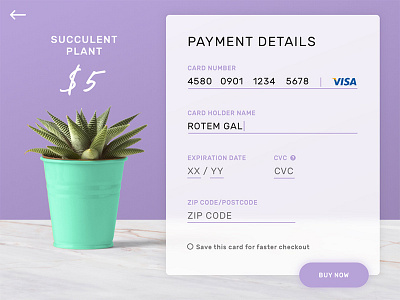 Daily UI - 002 - Credit Card 002 dailyui sketch