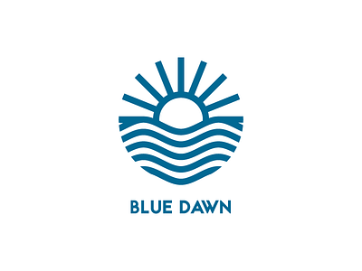 Blue Dawn logo dawn ocean shipbuilding sun