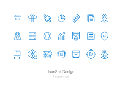 IconSet Design app clean ui creative design dribbble icon illustration outline server ui