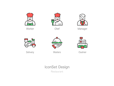 Icon Set clean ui creative design dribbble icon illustration restaurant ui ux vector web