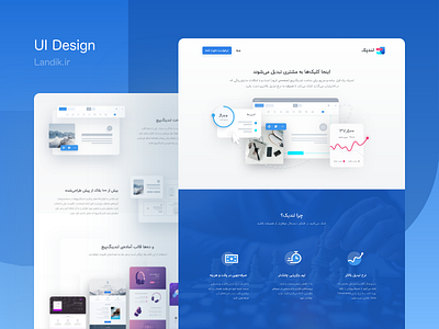 Landik.ir HomePage UI branding clean ui creative design dribbble illustration trend ui ux web wireframe