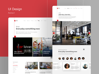 Asna.ir - website Redesign clean ui creative design dribbble trend typography ui webdesign