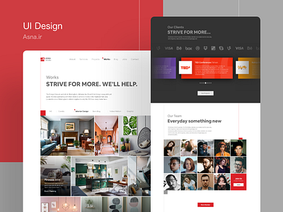 Asna.ir Website Redesign clean ui creative design dribbble layouts trend typography ui ux webdesign
