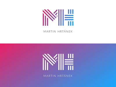 Martin Hrtanek brand brand identity logo martin hrtanek mh personal typeface support