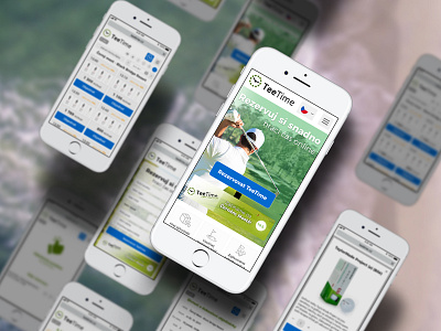 TeeTime Website - Mobile View golf mobile reservation responsive teetime ui ux