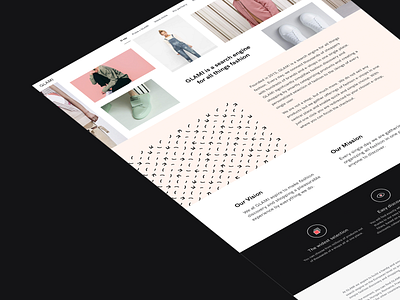 GLAMI – Info page brand application branding fashion pattern product branding productdesign typogaphy ui ux webpage