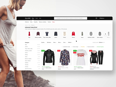 Czech Design filtering — GLAMI fashion fashion catalogue filtering girls without clothes product design quick filter ui ux ux animation ux design