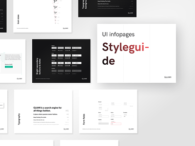 GLAMI Infopages — UI Styleguide brand branding clean design system interface mobile design product product design responsive styleguide tech typography ui ux website website template