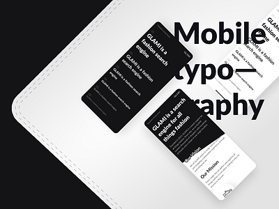 Typography in GLAMI Design System — Mobile black white branding clean design design system fashion mobile design mobile typography product branding styleguide typography ui ux