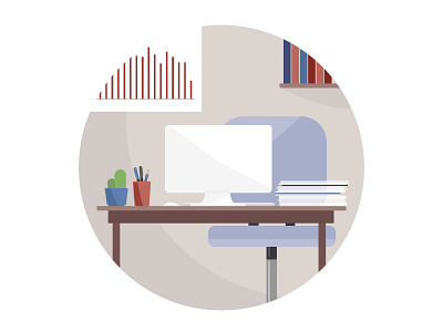 Work desk flat illustration illustration storyboarding