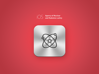 App Icon agency app black daily ui grey icon ios metal mobile nuclear radiation ui