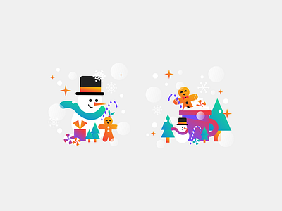 All I want for Xmas is Gradients! brand campaign candy chocolate christmas cookie cup digital happy illustration newsletter play sales seasonal snow snowman star website white xmas