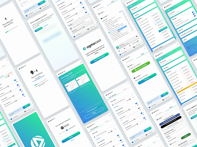 Ogmacast UI design accusonus blue buttons company dribbblers gradient green icon logo mode plugin recording screen settings slider ui uidesign uiux