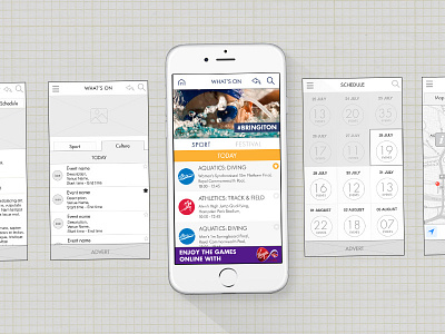 Commonwealth Games 2014 Mobile App - Wireframes