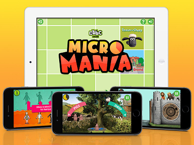 CBBC Mobile App - Micro Mania Game entertainment fun games ipad iphone kids mobile play ui