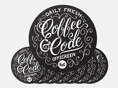 Coffe & Code Coasters coaster coffee embossed print