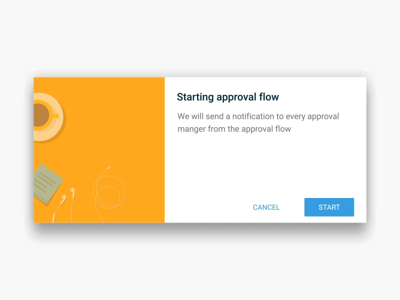 Starting approval flow