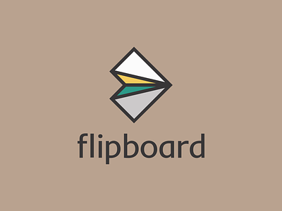 Flipboard Logo brand design flip flipboard green logo winged yellow