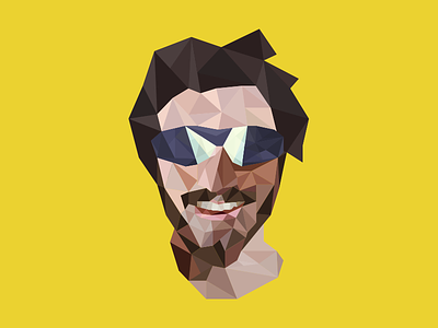 Personal Low Poly art face flat geometric low lowpoly mesh poly poly portrait polygon portrait triangle