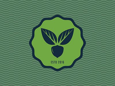 Hazelnut Company branding emblem green hazelnut leaf logo nature nut organic package proposal