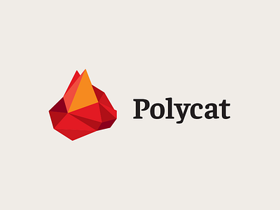 Polycat animal branding cat design identity logo low poly lowpoly mark poly sell triangle