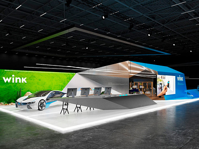 The design concept of exhibition stand for Wink