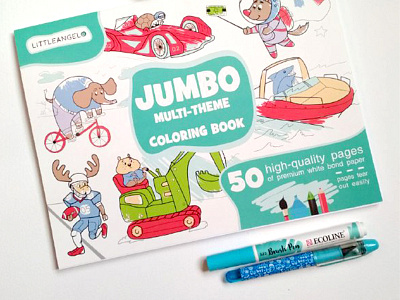 coloring book animals art book brush coloring book design graphic illustration jumbo vector