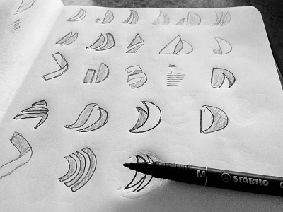 Sketch for a new branding project brand identity branding coming soon icon logo logotype moleskine portfolio sail shot sketch