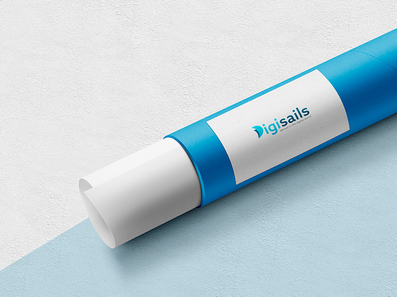 Digisail Tube typography stationery sail logotype logo digital d corporate tube branding brand identity
