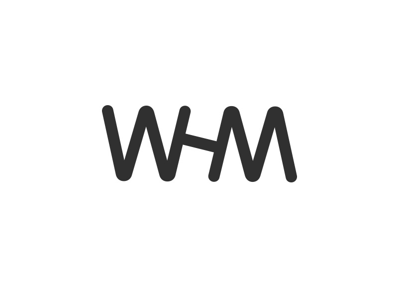 Who's Hosting Me - Logofolio 2015-2017 app digital brand grid process trend monogram icon symbol system brand identity logo design w h m