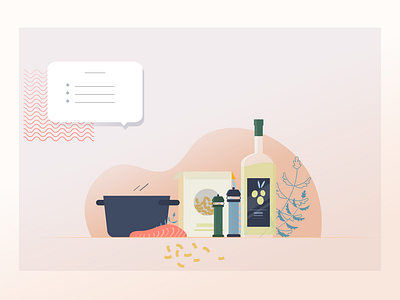 Illustration for food delivery site