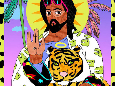 Jesus beach jesus summer tiger