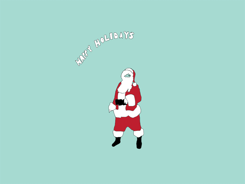 Santa animation christmas dance dancing handdrawn holidays illustration loop santa