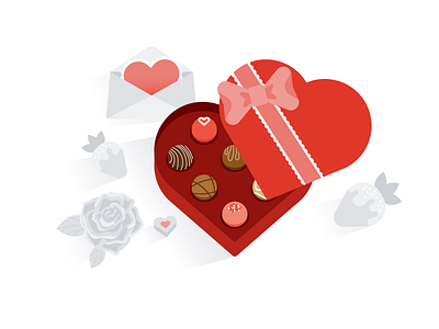 Box of Chocolates chocolate chocolates heart love red rose strawberry valentine