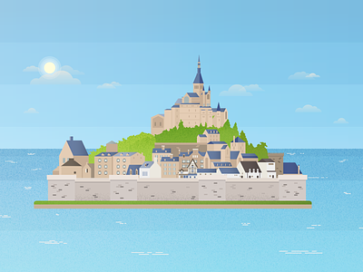 Mont Saint Michel castle floating france island montsaintmichel ocean palace tide village water