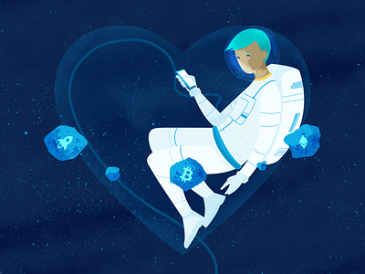 Crypto Valentine pt 2 astroid bitcoin crypto cryptocurrency ethereum heart love single space star universe valentine valentines day