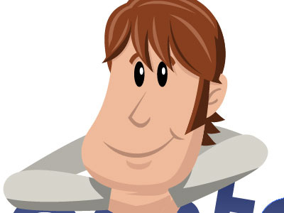 An ordinary guy avatar character illustration logo man