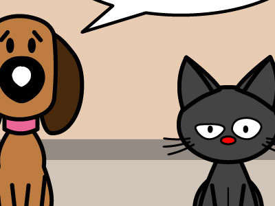 Eika and Hannibal cartoon cat character comic dog funny