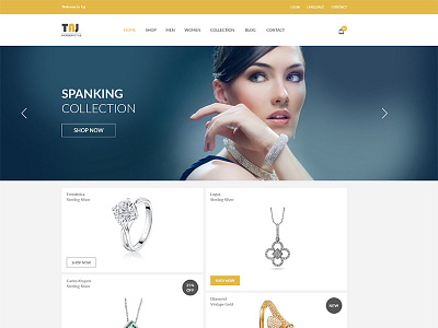 Taj – eCommerce PSD Template agency blog business corporate elegant fashion flat minimal modern portfolio shoe shop