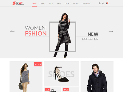 Fson – New Fashion eCommerce PSD Template agency blog business corporate creative ecommerce elegant fashion