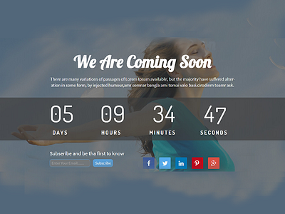 Rakib – Responsive HTML5 Coming Soon Template coming soon coming soon template countdown css3 html5 responsive coming soon